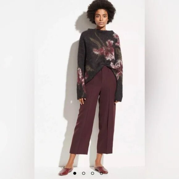 Vince NWT Burgundy Straight Leg Ankle Pants Sz XL - Picture 1 of 8